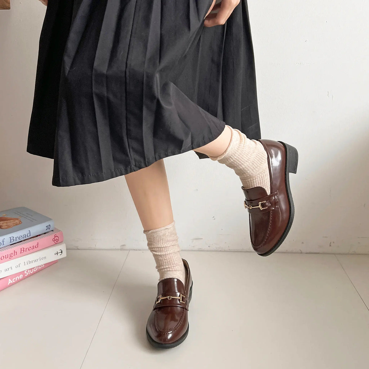 Shoes in Closet 超軽量 マニッシュ ビット ローファー 7636/6436 ダークブラウン/エナメル SIC-7636_D.BR/E-A