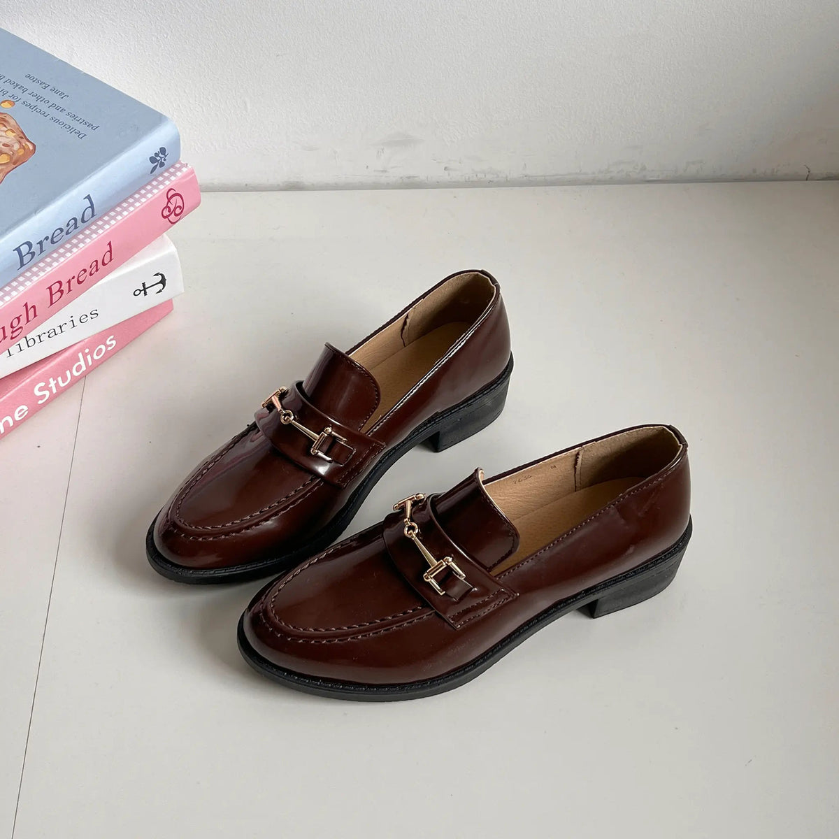 Shoes in Closet 超軽量 マニッシュ ビット ローファー 7636/6436 ダークブラウン/エナメル SIC-7636_D.BR/E-A