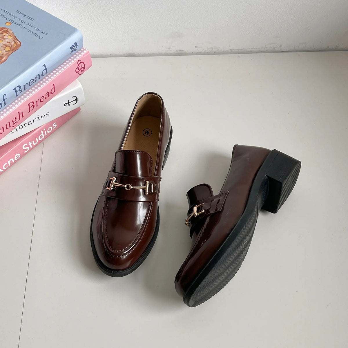 Shoes in Closet 超軽量 マニッシュ ビット ローファー 7636/6436 ダークブラウン/エナメル SIC-7636_D.BR/E-A