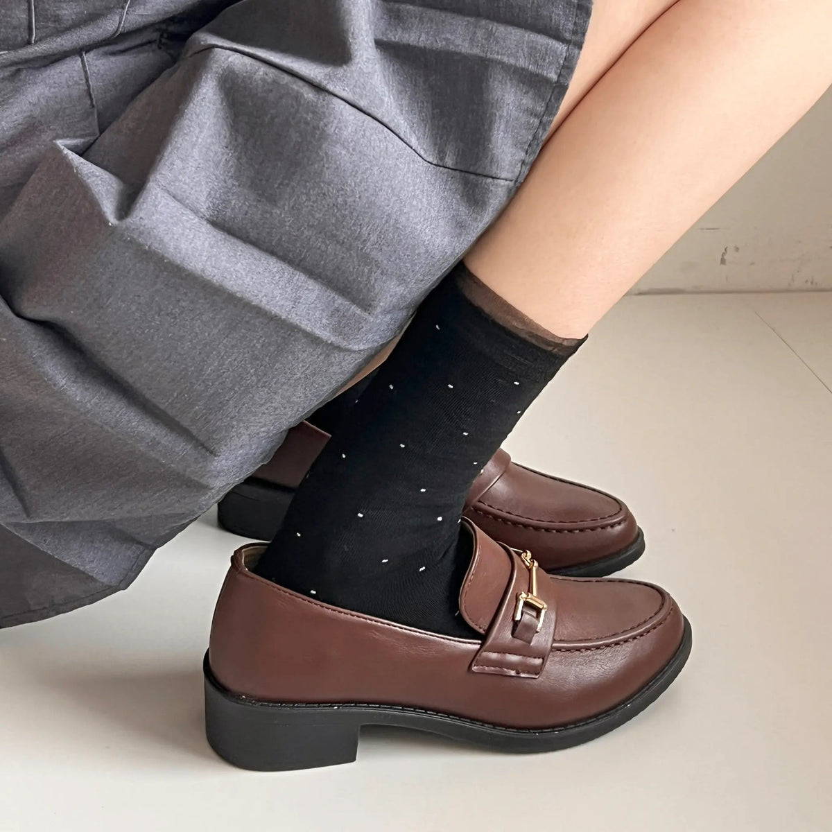 Shoes in Closet 超軽量 マニッシュ ビット ローファー 7636/6436 ダークブラウン SIC-7636_D.BR/PU-A